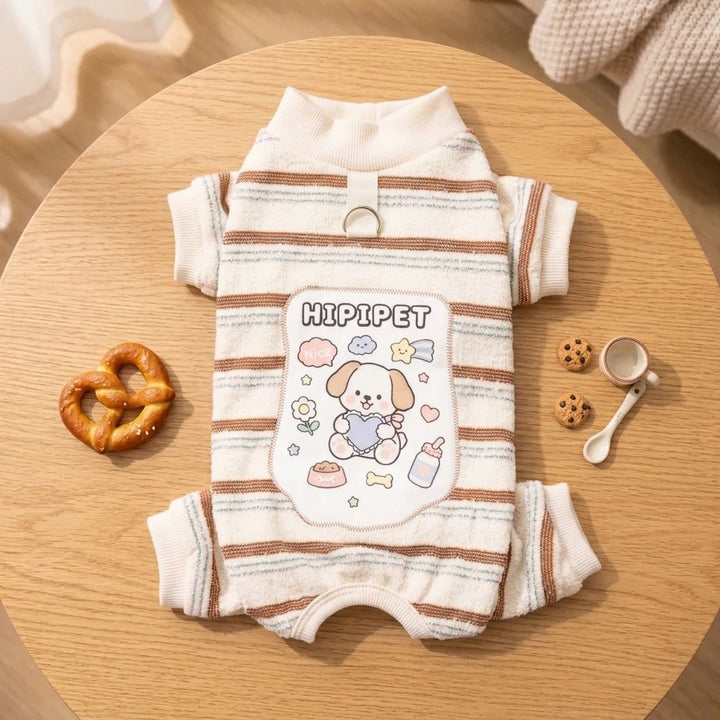 Dog clothing, four-legged, polyester, cartoon design