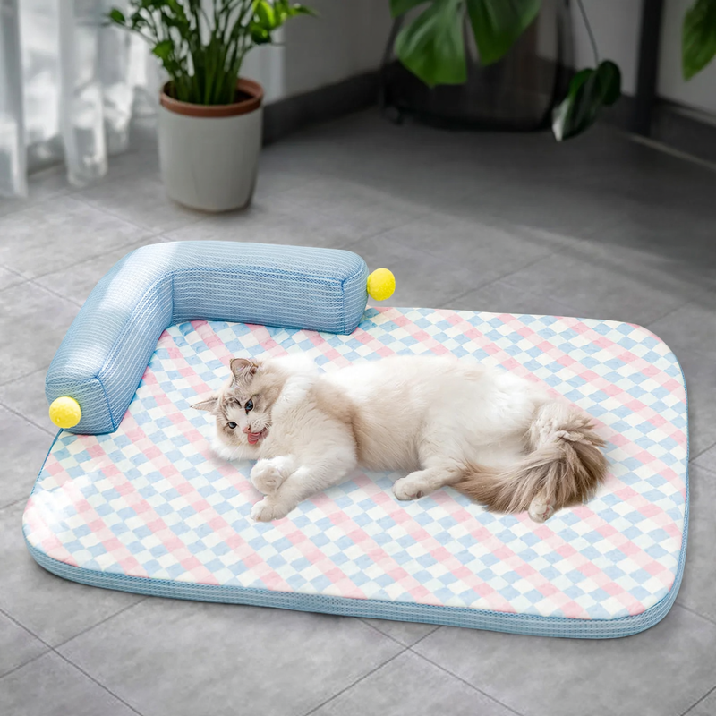 Cool bed for cats and dogs, L-shape