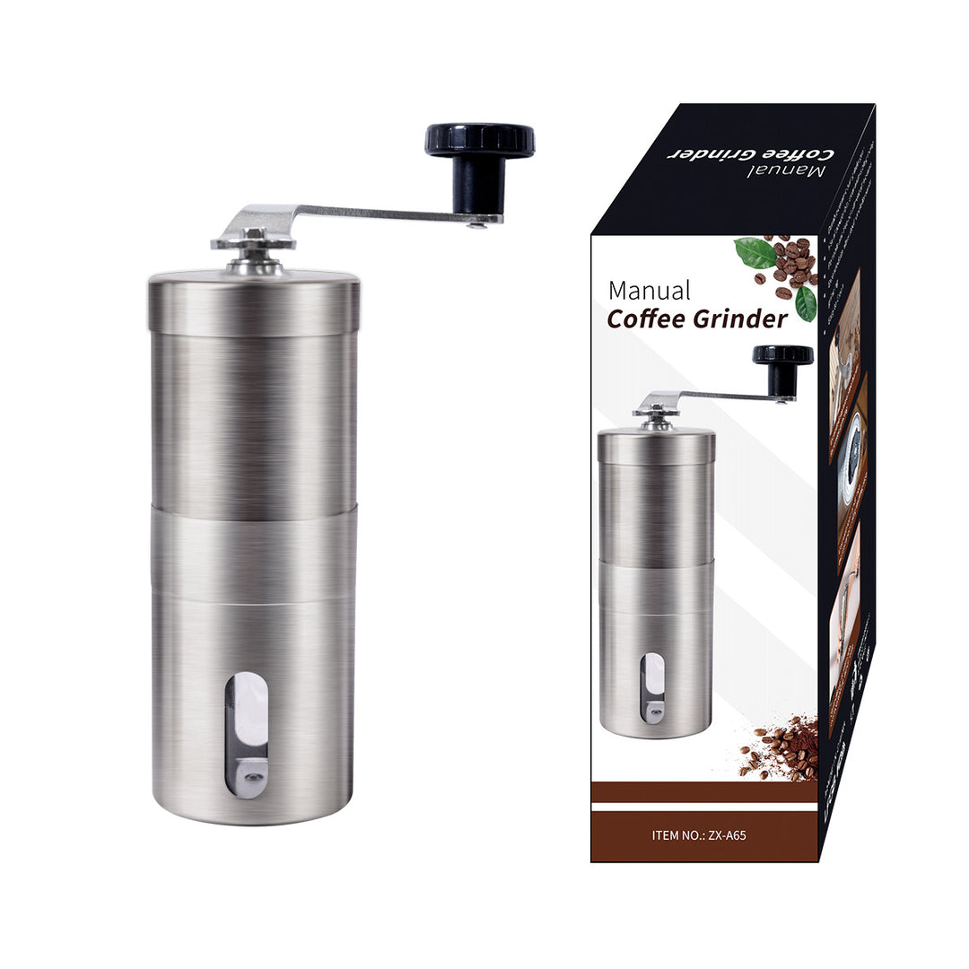 Hand coffee grinder made of stainless steel with ceramic grinding mechanism