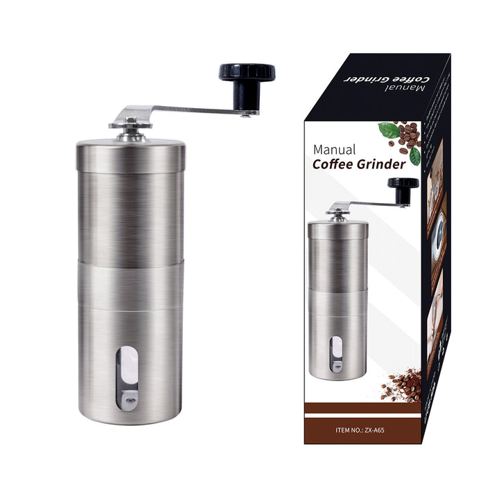 Hand coffee grinder made of stainless steel with ceramic grinding mechanism