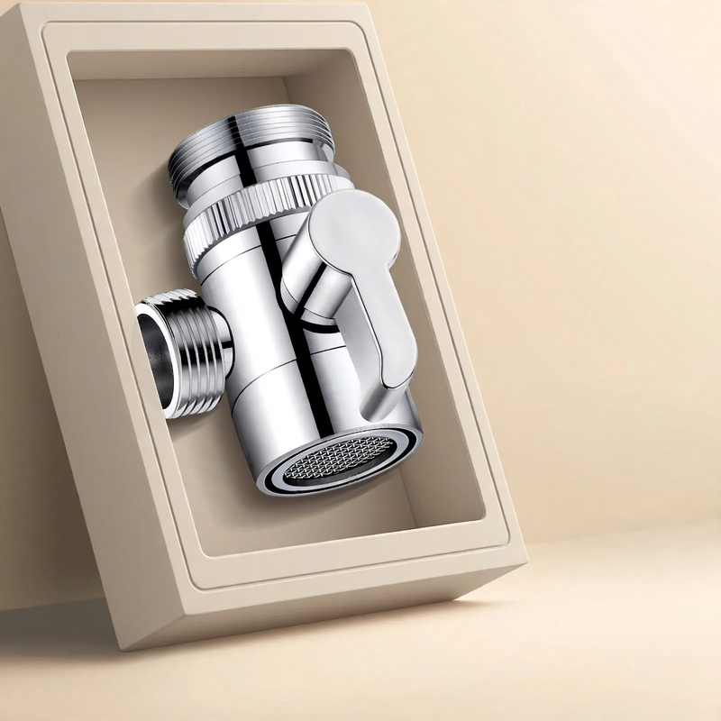 Universal faucet adapter with switch