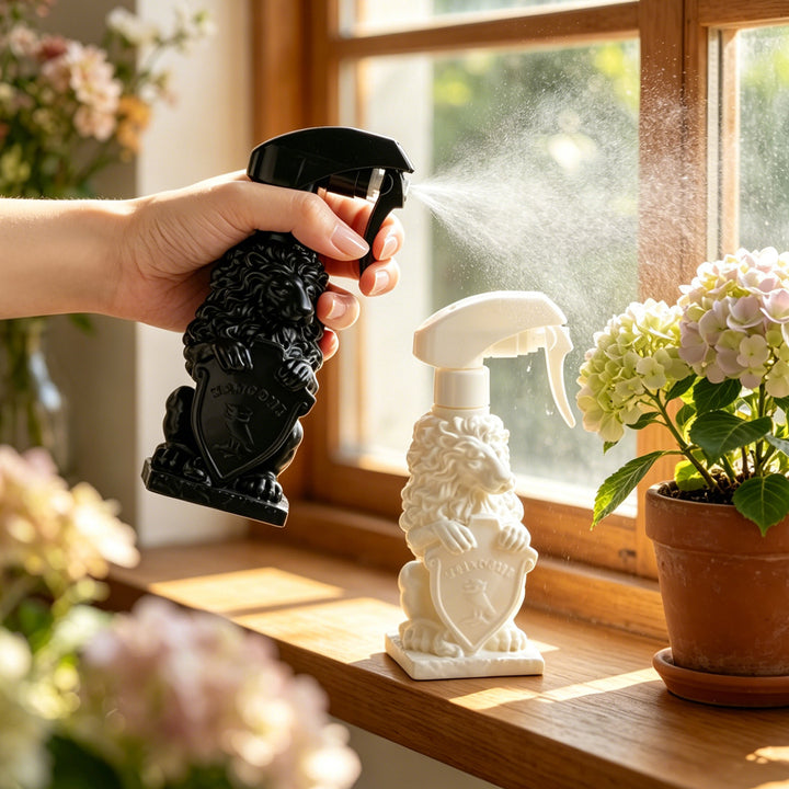 Decorative lion spray bottle for plants