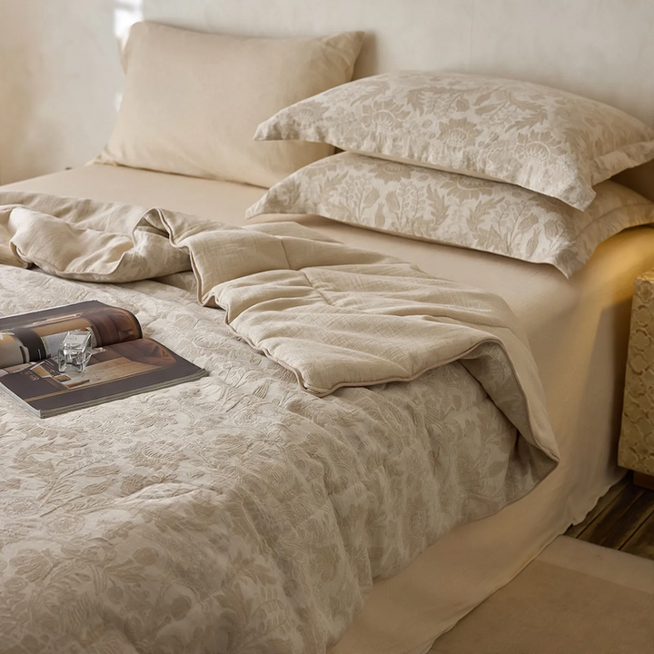 Duvet, cotton, soy fiber filling, year-round