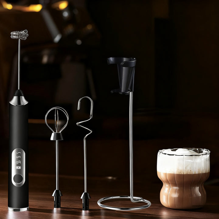 Electric milk frother, USB-C, multiple functions