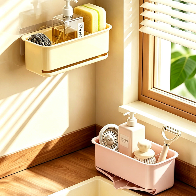 Kitchen drying rack with drip tray, wall mountable