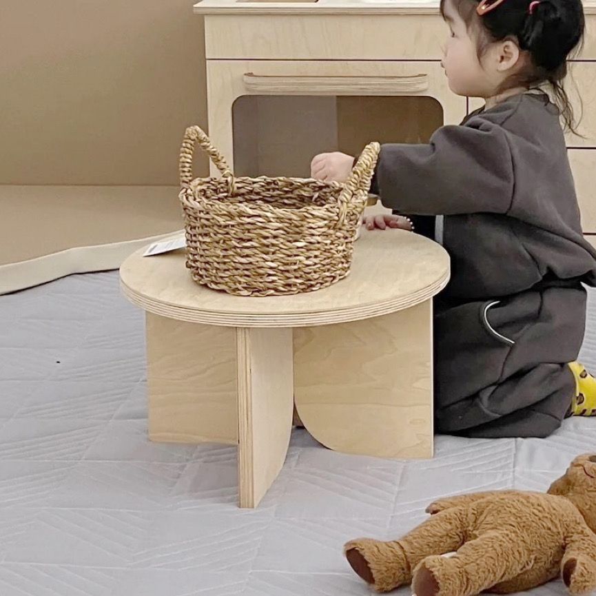 Beef wooden table, 40×40 cm, height 24 cm