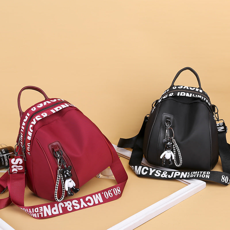 Cotton backpack for women, versatile, streetwear style
