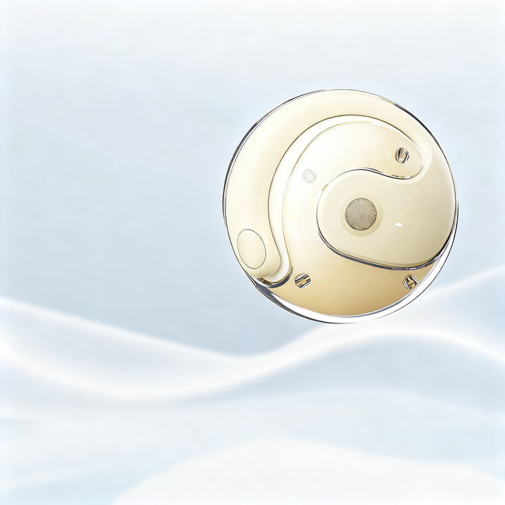 Bluetooth earbuds, open-ear design, sporty