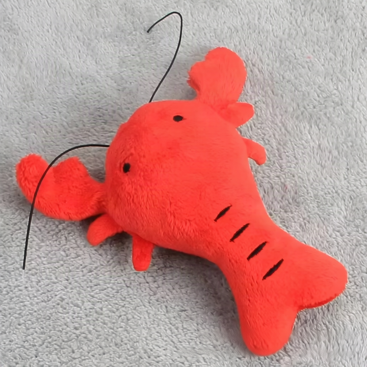 Plush dog toy with squeaker