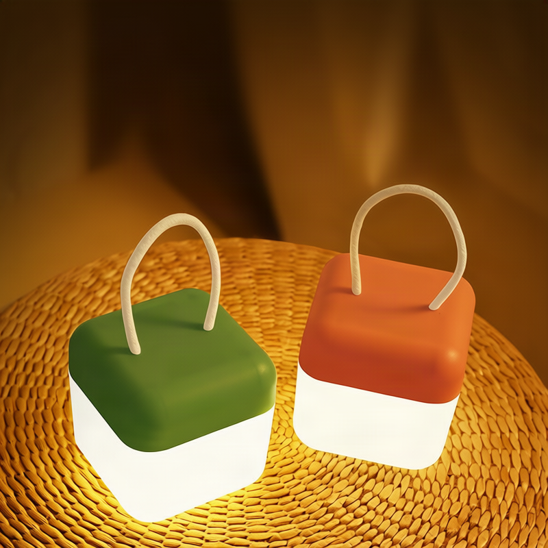 Portable LED lantern with silicone, 10.5 cm