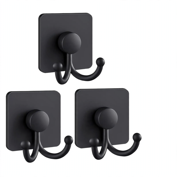 Stainless steel adhesive hooks, self-adhesive, no drilling