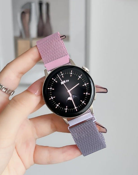 Black luxury band for ultrathin smartwatch