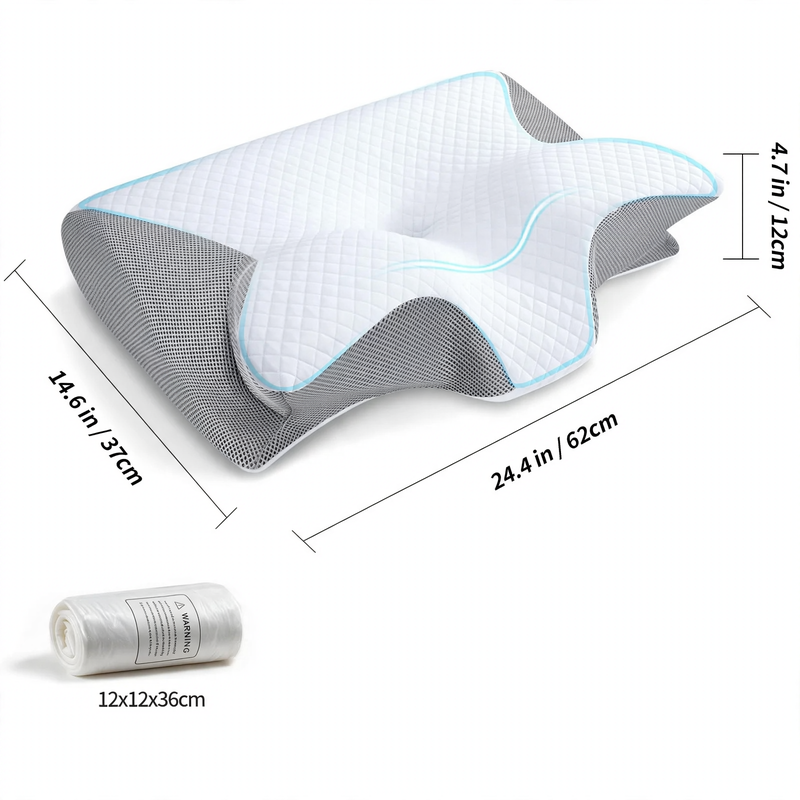 Memory foam neck pillow, butterfly shape