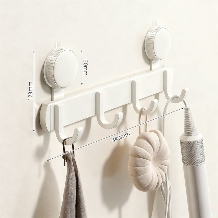 Aluminum suction cup wall hook, modern