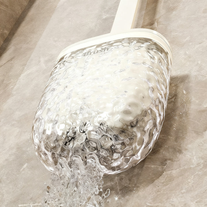 Silicone toilet brush, wall-mounted