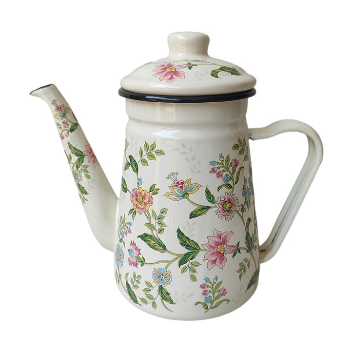 Enamelled hand brewing kettle made of sheet steel, 1.2 L