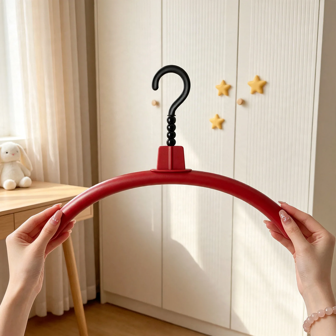 Plastic clothes hanger with cartoon design