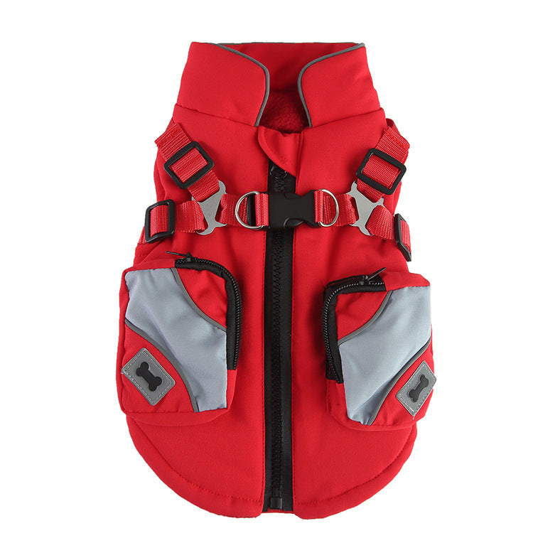 Dog jacket with zipper, polyester