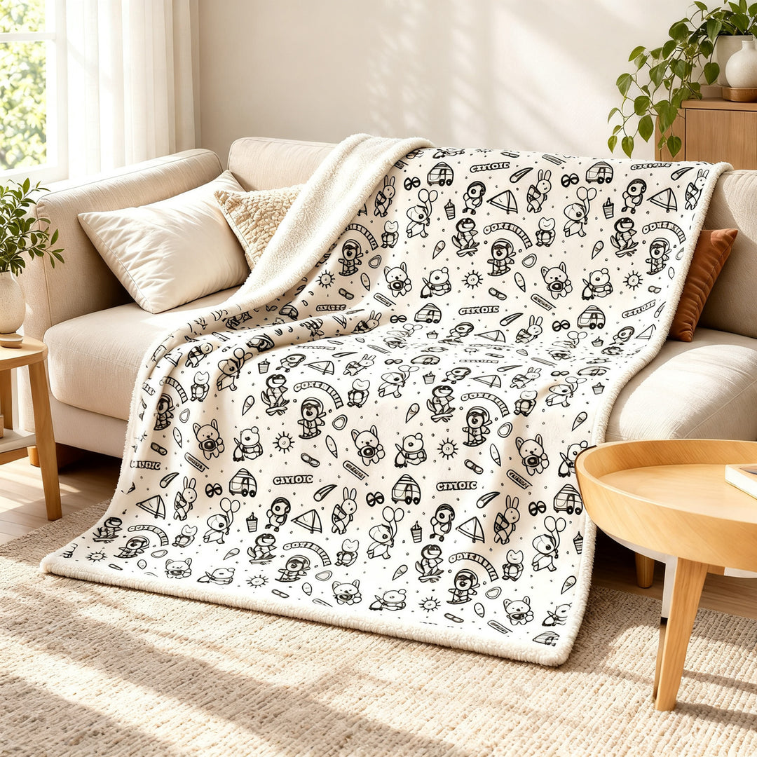Maldecke made of lamb fleece for self-design