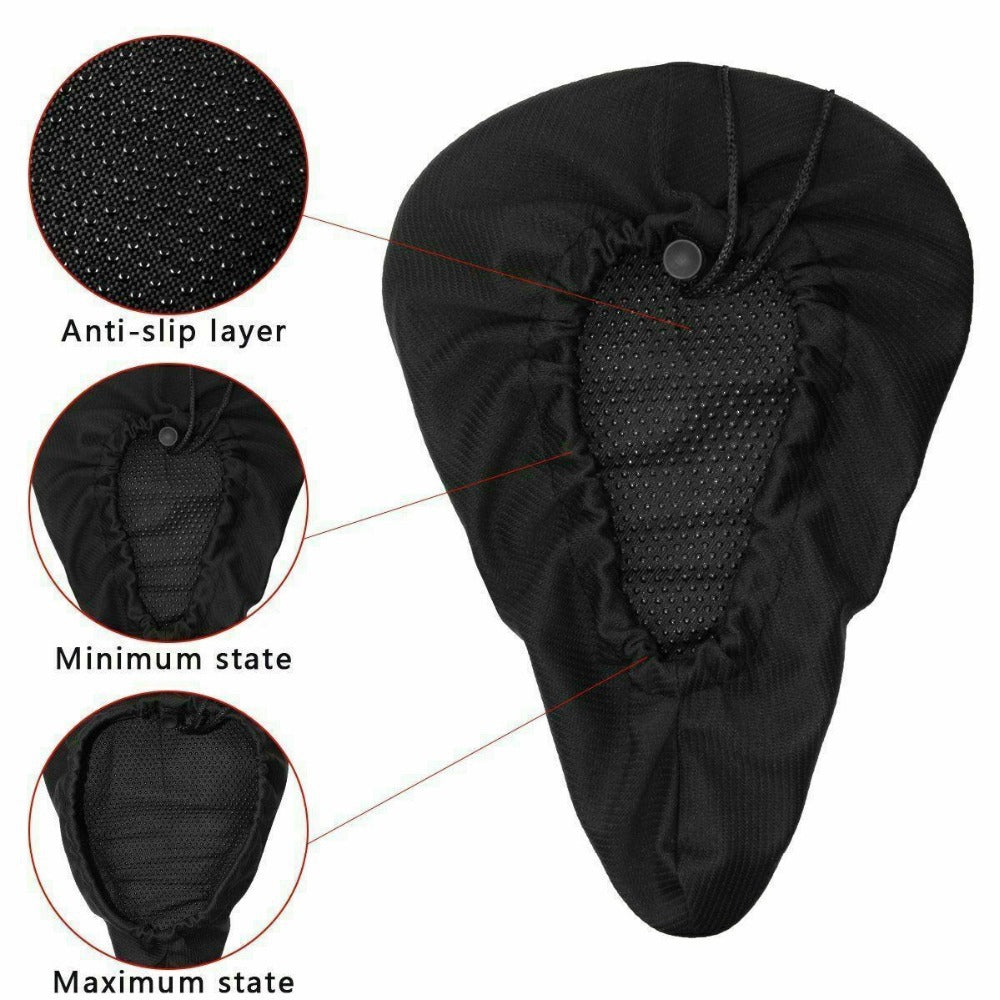 Bicycle seat cover with 3D padding