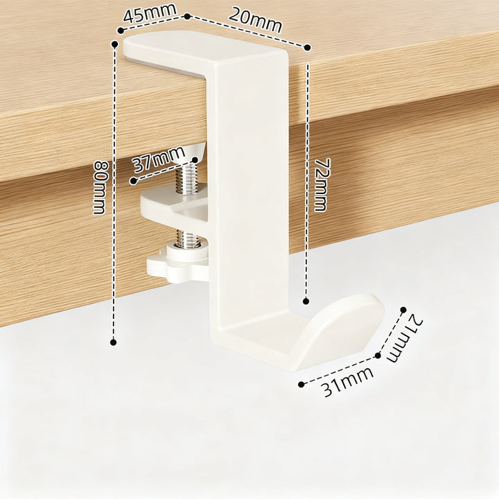 Adjustable table backpack hook made of aluminum