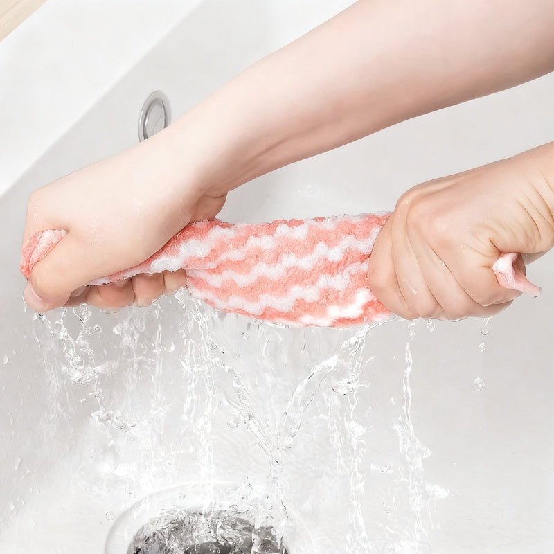 Kitchen cleaning cloth made of coral fleece, absorbent