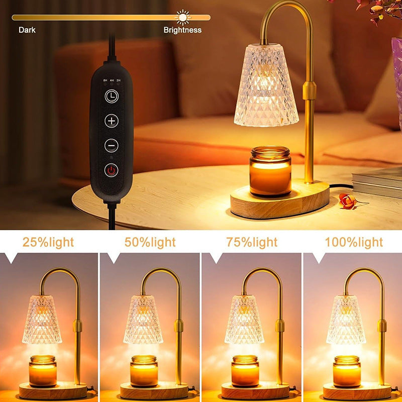 Wood aroma wax melting lamp, conical, dimmable