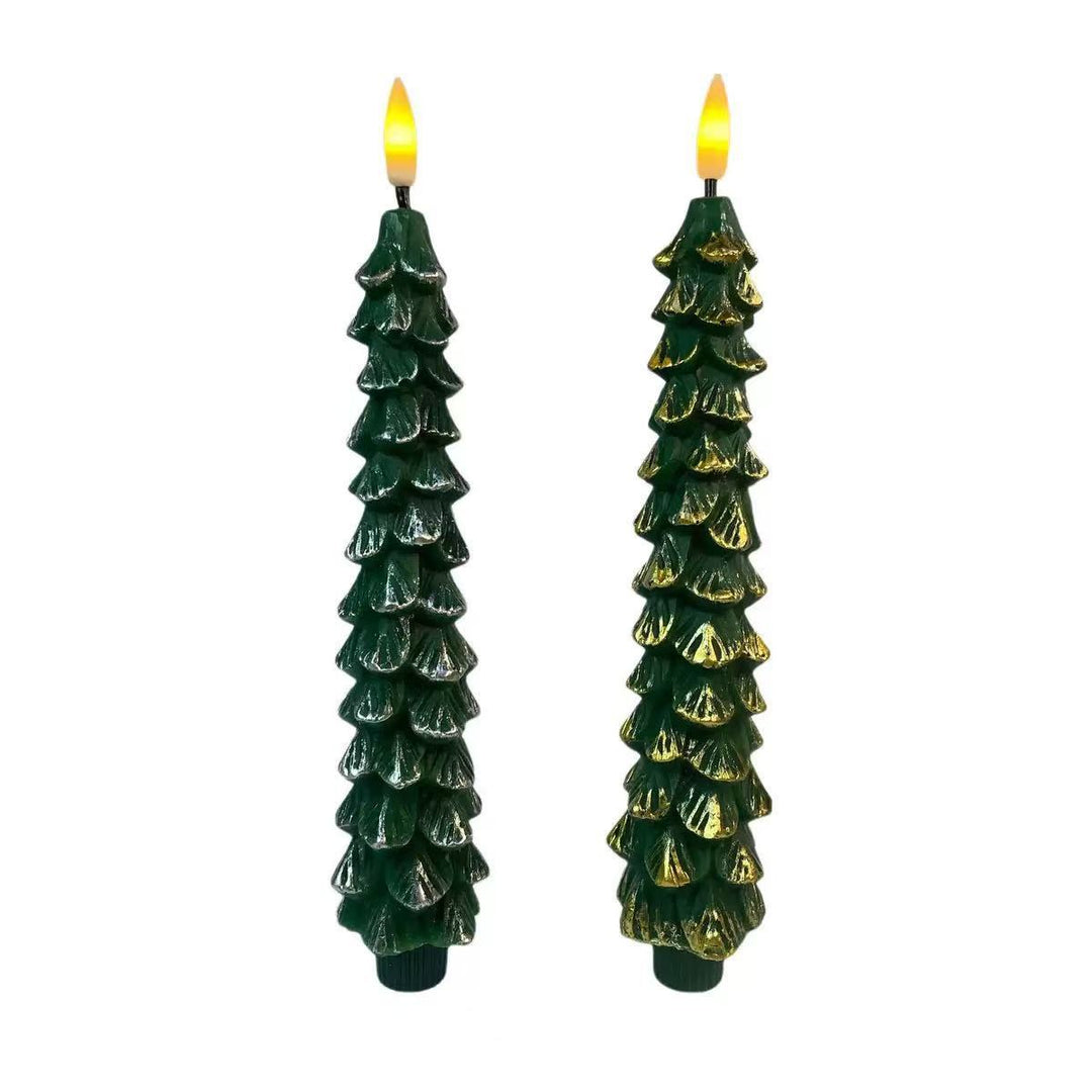 LED Christmas candle made of wax, 4.5 cm × 25 cm