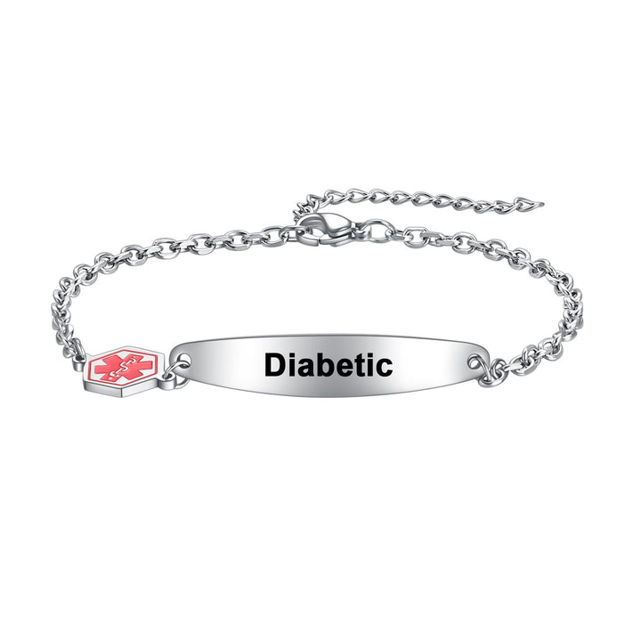 Stainless steel bracelet with geometric design
