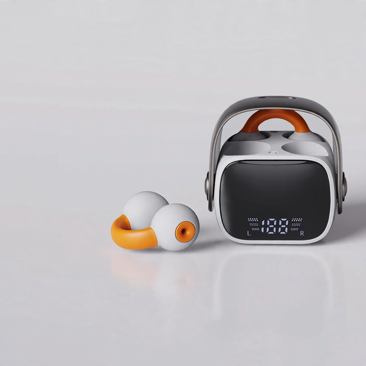 Clip-on earbuds with noise cancellation