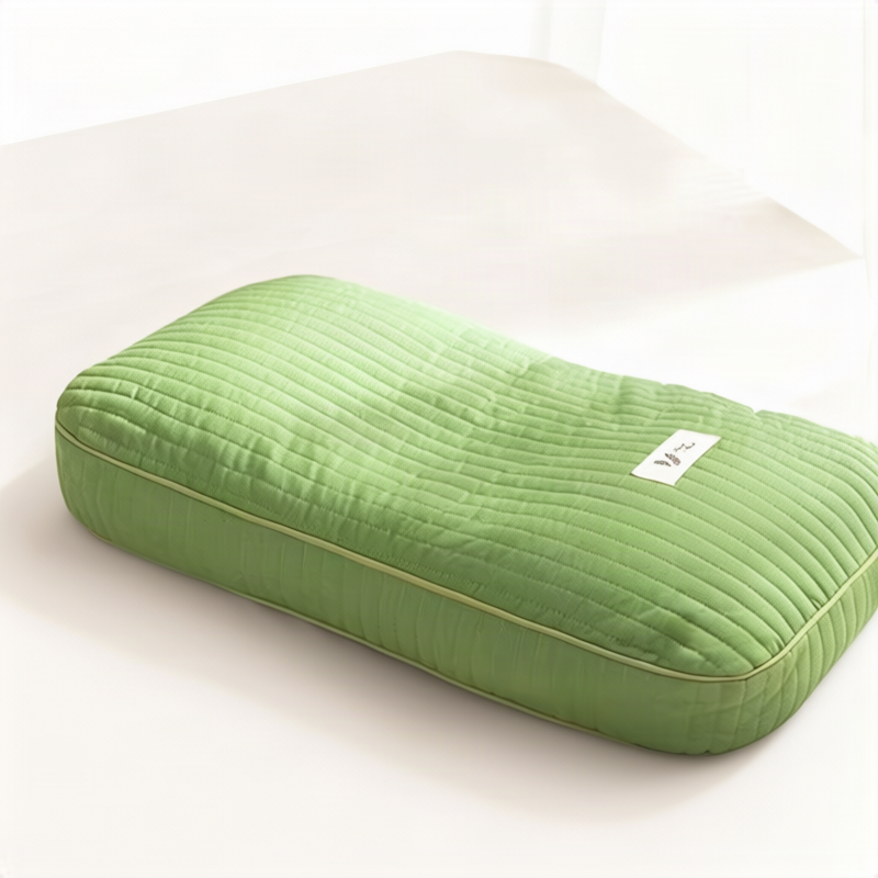 Neck support pillow with polyester filling