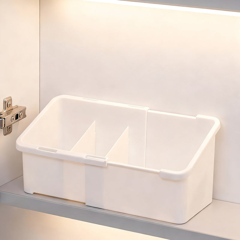 Expandable storage box with compartments