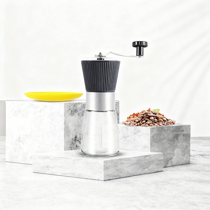Hand coffee grinder made of stainless steel