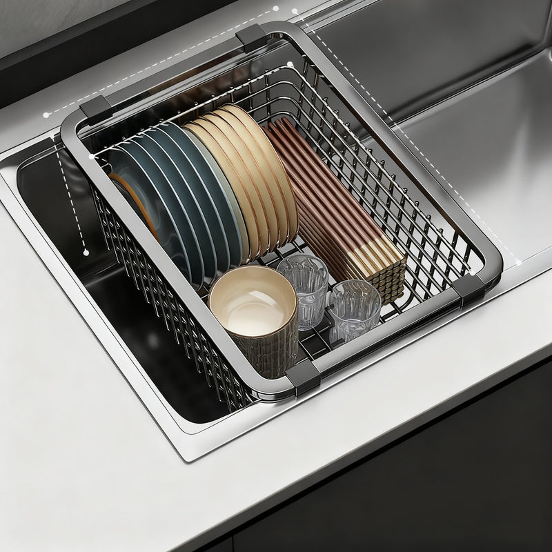 Stainless Steel Draining Basket for the Sink, Hanging