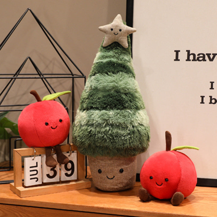 Christmas plush figure, apple design