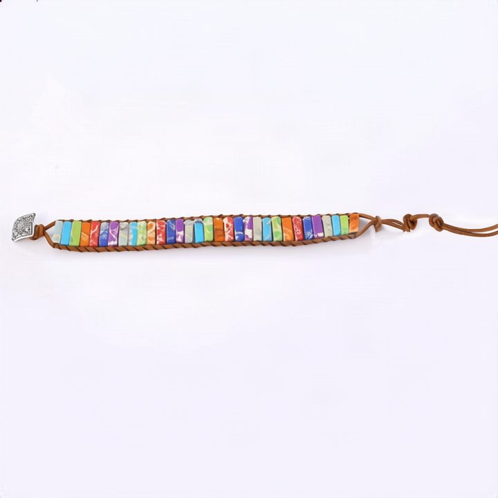 Wrap bracelet made of natural stones