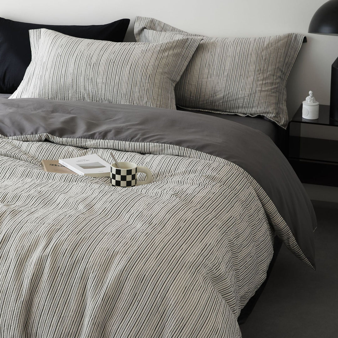Bedding set, 4 pieces, cotton, minimalist design