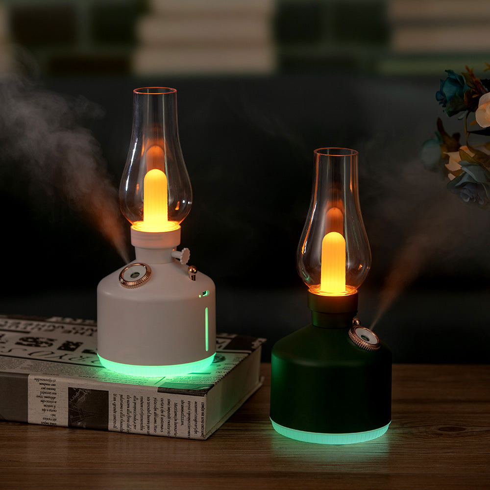 Compact aromatherapy lamp with ultrasonic nebulizer, model LA-0621