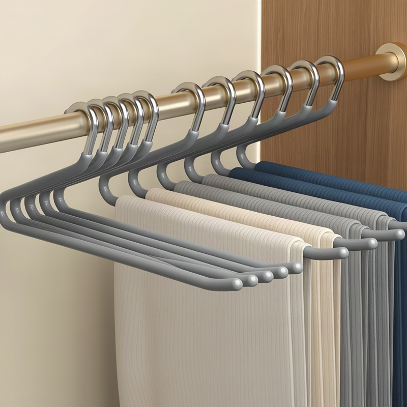 Stainless steel pant hangers, non-slip