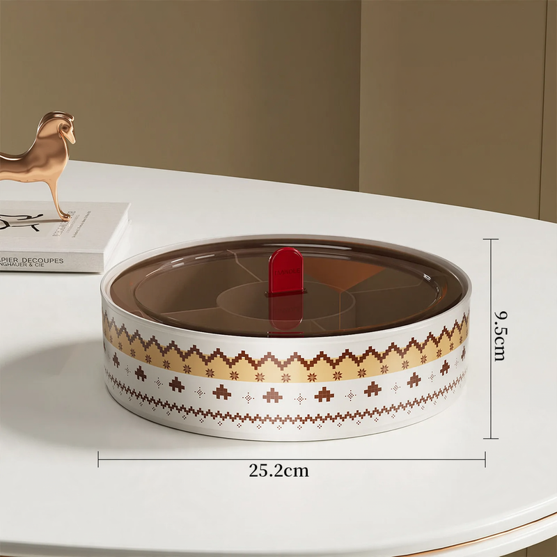 Candy dish with lid and compartments