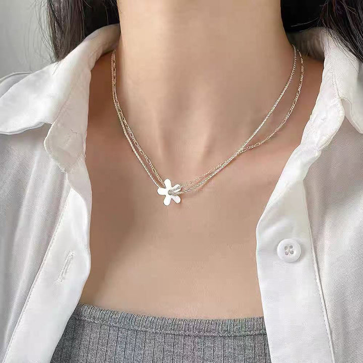 Pearl necklace with silver clasp, pearls 4–12 mm