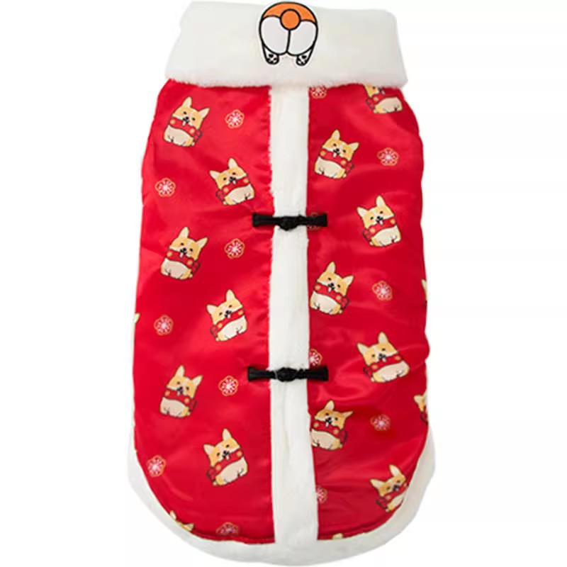 Chinese style dog suit, two-piece