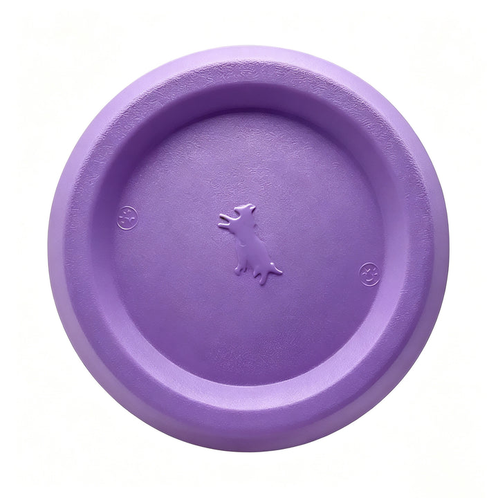 Rubber play ball for dogs with tail