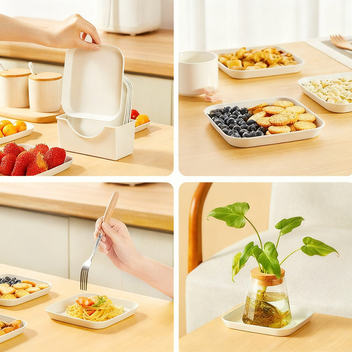 Plastic feeding bowl, square