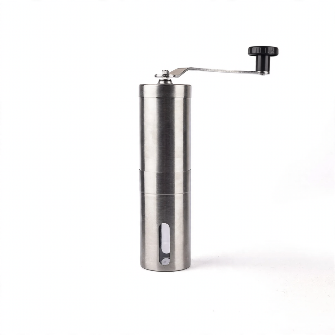 Hand crank coffee grinder made of acrylic