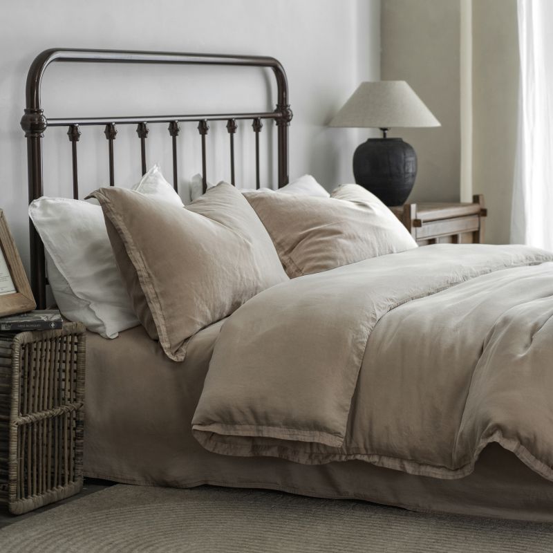 Lyocell Bed Linen Set, 4-piece, Vintage Look
