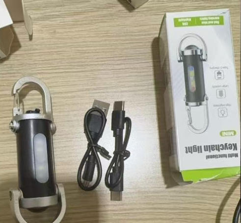 Mini flashlight with keychain, LED