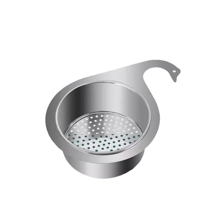 Stainless steel draining basket for the sink, hanging