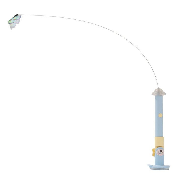 Interactive cat toy with suction cup, rechargeable