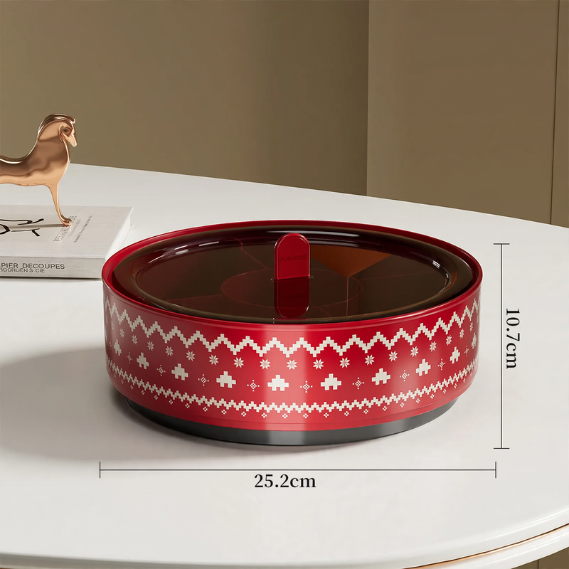 Candy dish with lid and compartments